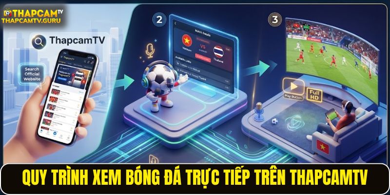 Quy trình xem bóng đá trực tiếp trên ThapCamTV